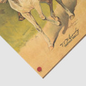 Buffalo Bill Cody op ontkoppeling van paardenpatro Tissuepapier (Detail)