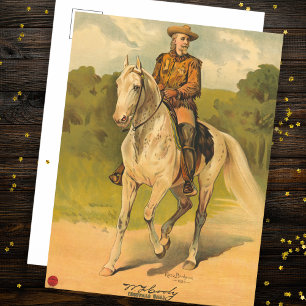 Buffalo Bill Cody op paard Briefkaart