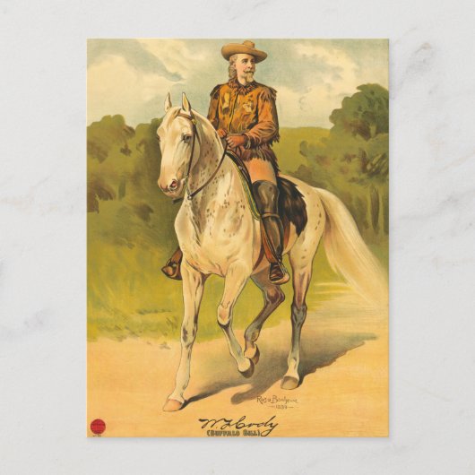 Buffalo Bill Cody op paard Briefkaart (Voorkant)