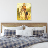 Buffalo Bill Cody op paard Canvas Afdruk (Insitu (Slaapkamer))