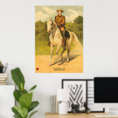 Buffalo Bill Cody op paard Poster (Thuiskantoor)