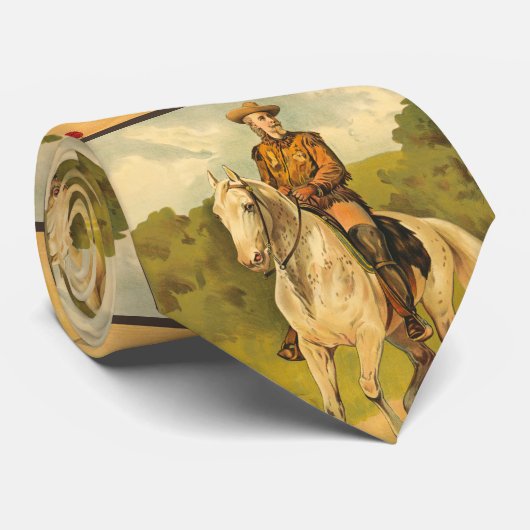 Buffalo Bill Cody op paard Stropdas (Opgerold)