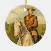 Buffalo Bill Cody op paardenkerst Keramisch Ornament (Voorkant)