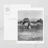 "Buffalo Bill" Cody Riding Horse Briefkaart (Voorkant / Achterkant)