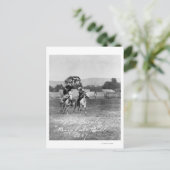 "Buffalo Bill" Cody Riding Horse Briefkaart (Staand voorkant)