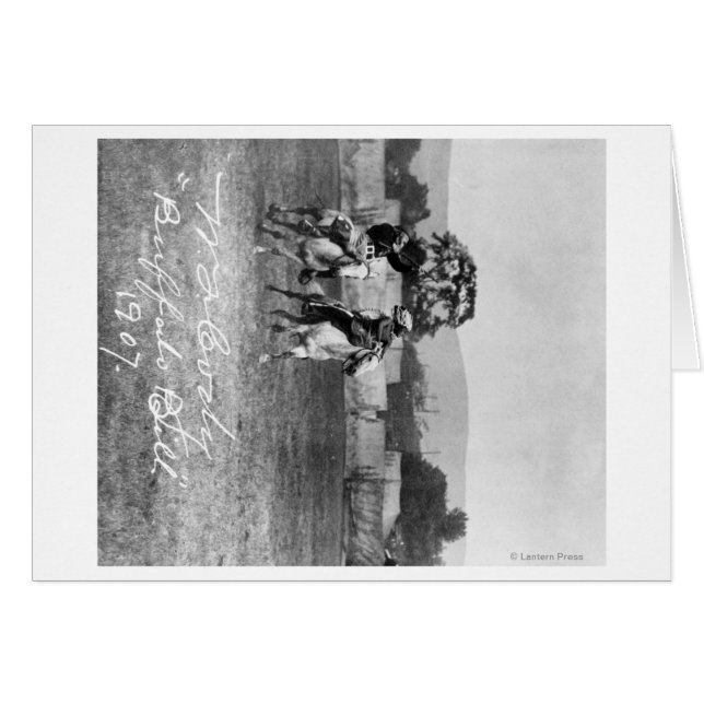 "Buffalo Bill" Cody Riding Horse naast Inheems (Voorkant Horizontaal)