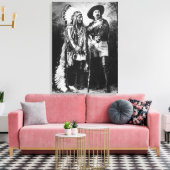 Buffalo Bill Cody & Sitting Bull - Circa 1885 Canvas Afdruk (Insitu (Woonkamer))