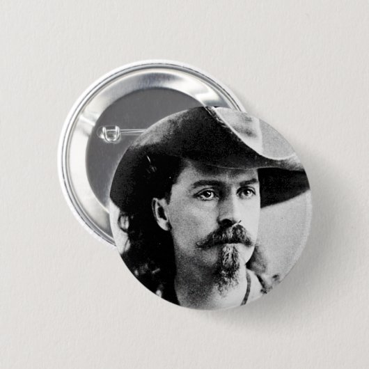 Buffalo Bill Cody Western Ronde Button 5,7 Cm (Voorkant /achterkant)