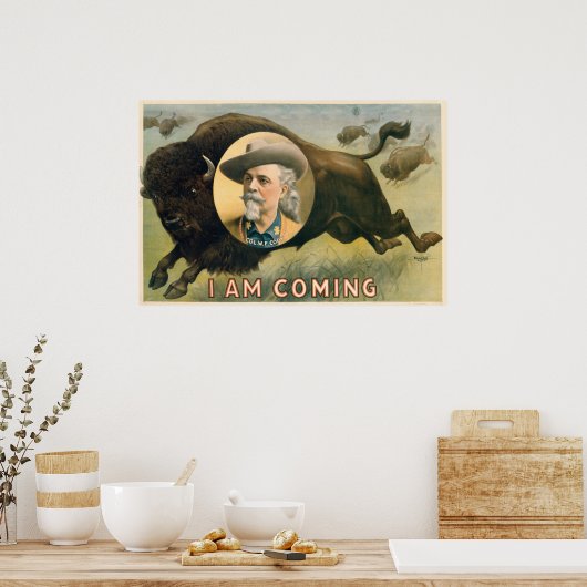 Buffalo Bill Cody's Wilde West Show - Circa 1900 Poster (Keuken)