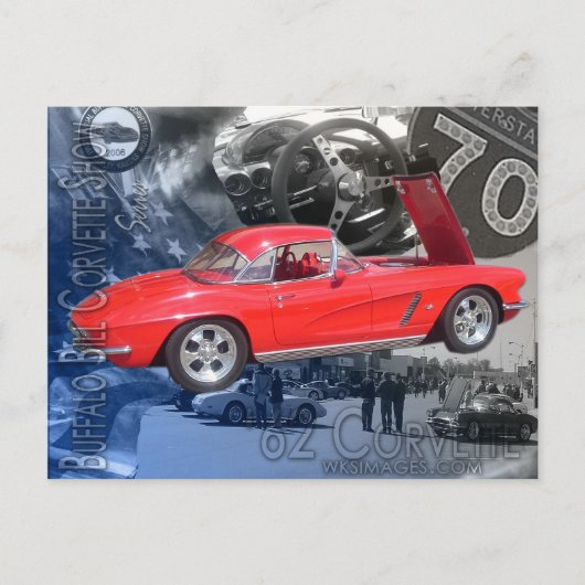 Buffalo Bill Corvette Show Poster Briefkaart (Voorkant)