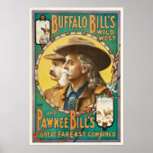 Buffalo Bill en Pawnee Bill Wild West Show Poster (Voorkant)