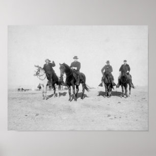 Buffalo Bill, generaal Miles, kapitein Baldwin Poster