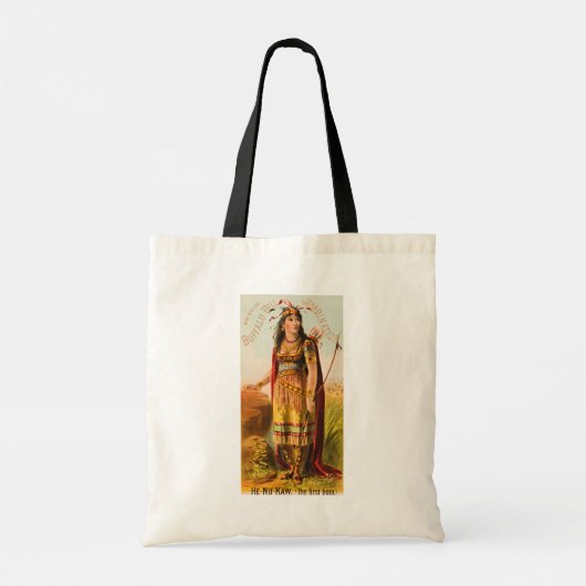 Buffalo Bill Handsomest Indian Maiden 1880s Tote Bag (Achterkant)