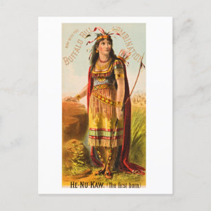 Buffalo Bill Handsomest Indiase Maiden 1880s Briefkaart