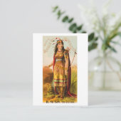 Buffalo Bill Handsomest Indiase Maiden 1880s Briefkaart (Staand voorkant)