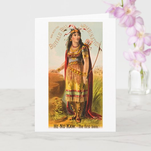 Buffalo Bill Handsomest Indiase Maiden 1880s Kaart (Orchidee)