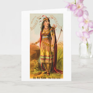 Buffalo Bill Handsomest Indiase Maiden 1880s Kaart