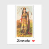 Buffalo Bill Handsomest Indiase Maiden 1880s Sticker (Vel)