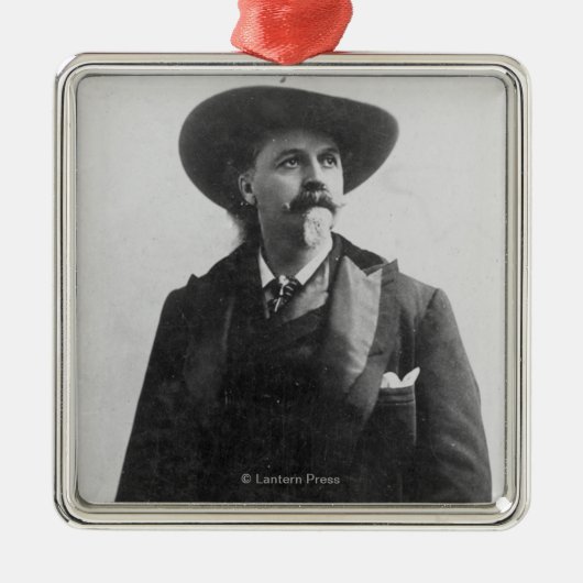 Buffalo Bill Portrait Metalen Ornament (Voorkant)