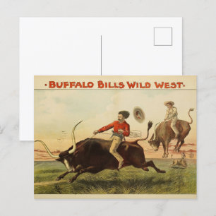 Buffalo Bill: Steer Riding 1889  Western Briefkaart