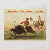 Buffalo Bill: Steer Riding 1889 Western Briefkaart (Voorkant)