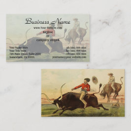 Buffalo Bill: Steer Riding 1889 Western Visitekaartje