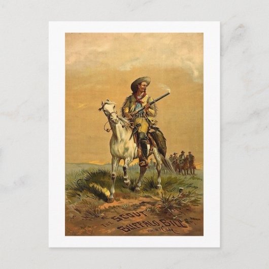 Buffalo Bill "The Scout"  reclame Briefkaart (Voorkant)