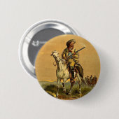 Buffalo Bill "The Scout"  reclame Ronde Button 5,7 Cm (Voorkant /achterkant)