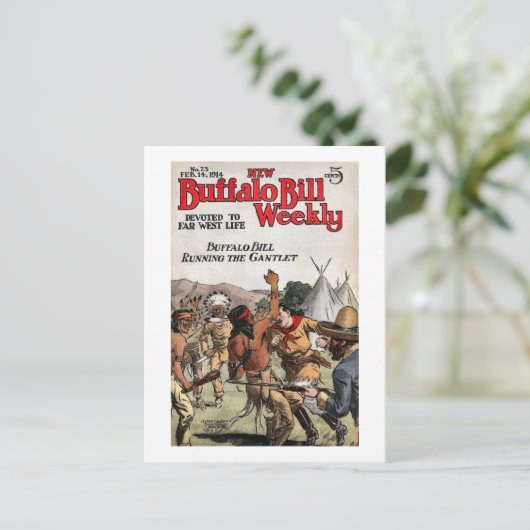 Buffalo Bill Weekly 9 Briefkaart (Staand voorkant)
