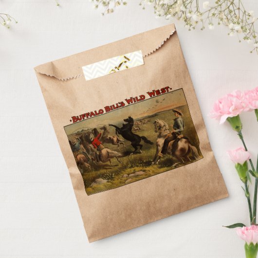 Buffalo Bill Wild West Cowboy Paard Poster Bedankzakje (Gezegeld)