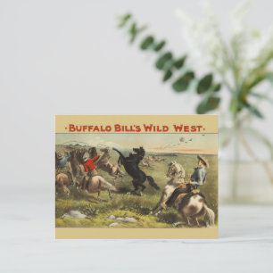 Buffalo Bill Wild West Cowboy Paard Poster Briefkaart