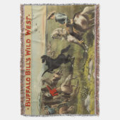 Buffalo Bill Wild West Cowboy Paard Poster Deken (Voorkant Verticaal)