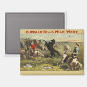 Buffalo Bill Wild West Cowboy Paard Poster Magneet (Voorkant / Achterkant)
