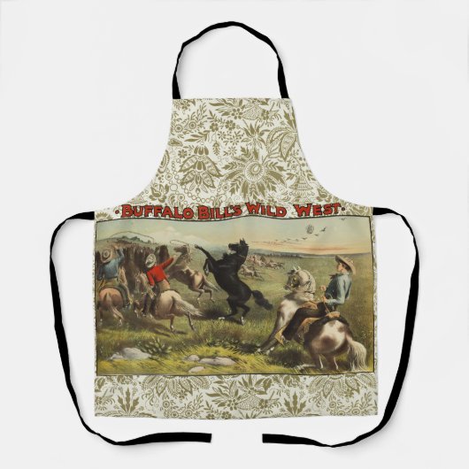 Buffalo Bill Wild West Cowboy Paard Poster Schort (Voorkant)