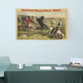 Buffalo Bill Wild West Cowboy Paard Poster Spandoek (Beurs)