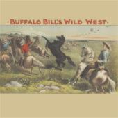 Buffalo Bill Wild West Cowboy Paard Poster Sticker (Voorkant)