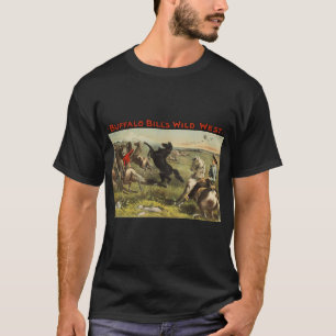 Buffalo Bill Wild West Cowboy Paard Poster T-shirt