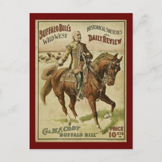 Buffalo Bill Wild West Daily Shows Briefkaart (Voorkant)
