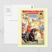 Buffalo Bill Wild West Show Poster Apparel, Gifts Briefkaart (Voorkant / Achterkant)