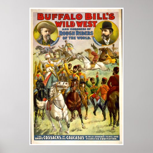Buffalo Bill Wild West VINTAGE POSTER (Voorkant)