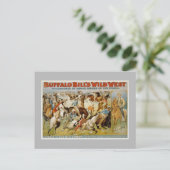 Buffalo Bill Wilde West show, c1899. Briefkaart (Staand voorkant)