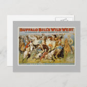 Buffalo Bill Wilde West show, c1899. Briefkaart (Voorkant / Achterkant)
