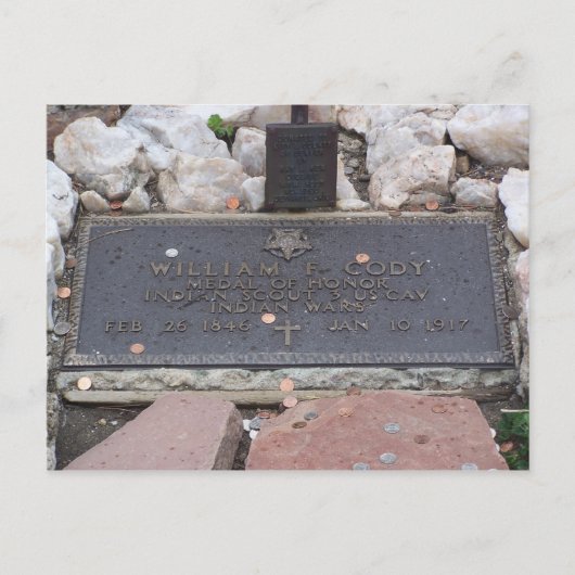 Buffalo Bill - William Cody Grave Briefkaart (Voorkant)