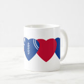 Buffalo Bills Football Heart Design Koffiemok (Voorkant rechts)