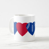 Buffalo Bills Football Heart Design Koffiemok (Voorkant links)