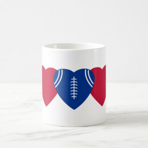 Buffalo Bills Football Heart Design Koffiemok