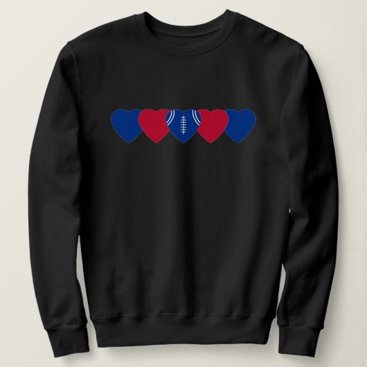 Buffalo Bills Heart Football Dark Trui (Design voorkant)