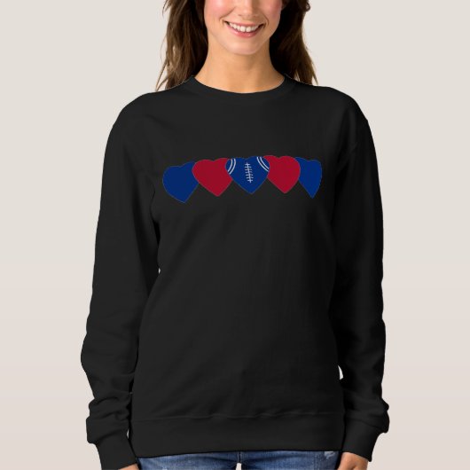 Buffalo Bills Heart Football Dark Trui (Voorkant)
