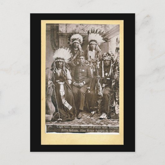 Buffalo Bill's Indians 1890 Briefkaart (Voorkant)