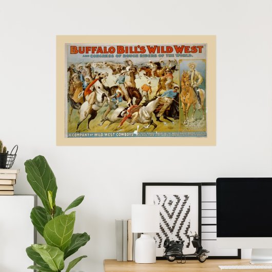 Buffalo Bill's Rough Riders Poster (Thuiskantoor)